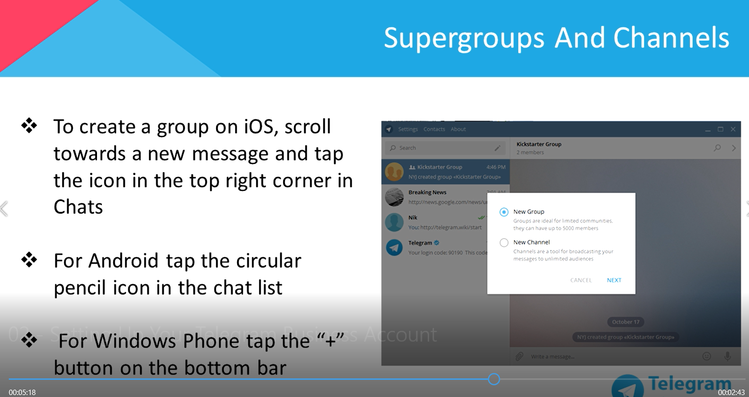 Telegram Marketing - eBSI Export Academy