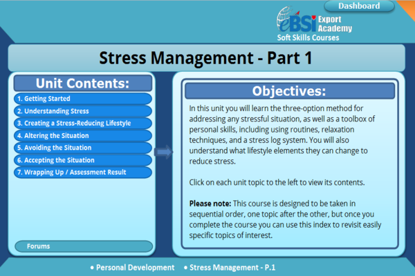 Stress Management - eBSI Export Academy