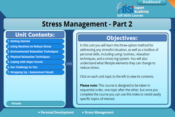 Stress Management - eBSI Export Academy