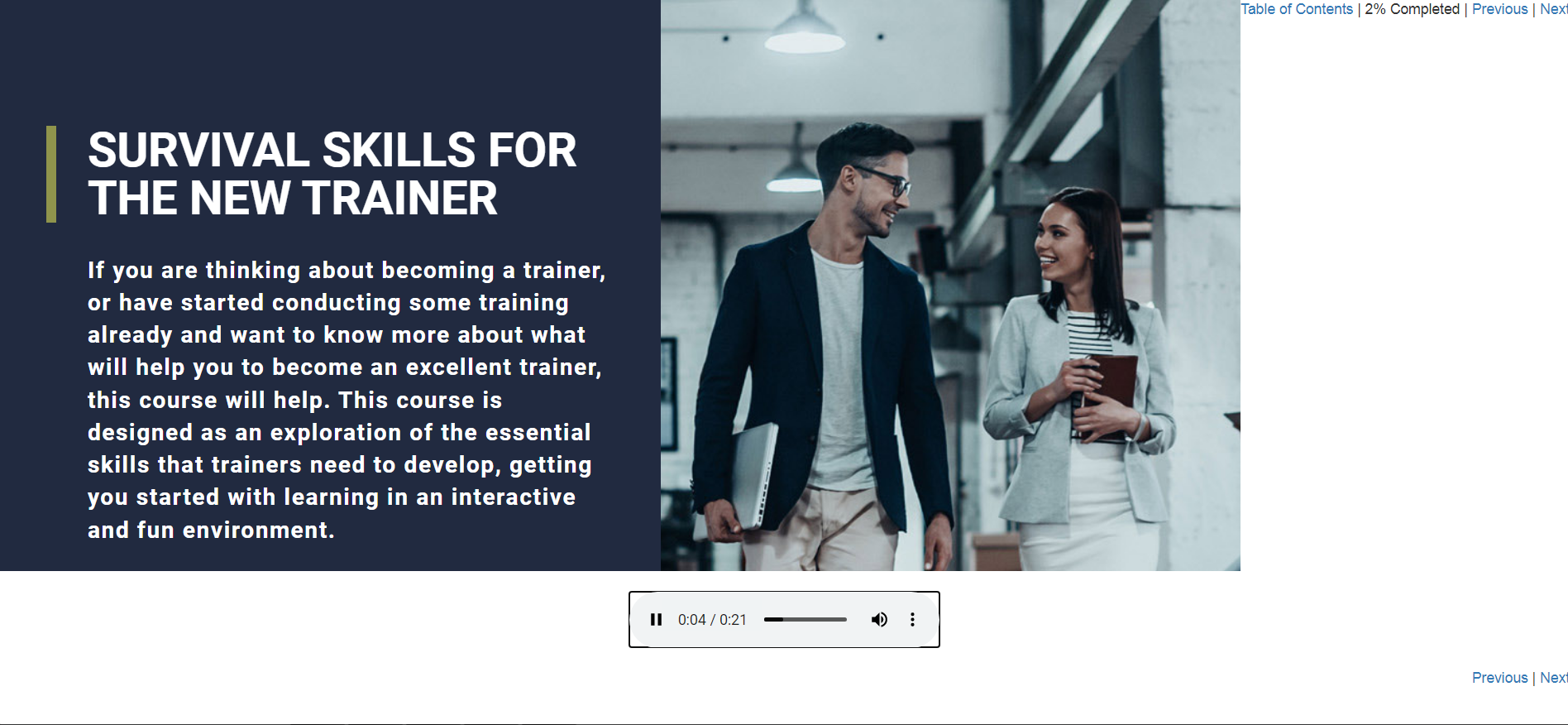 Survival Skills for the New Trainer - eBSI Export Academy