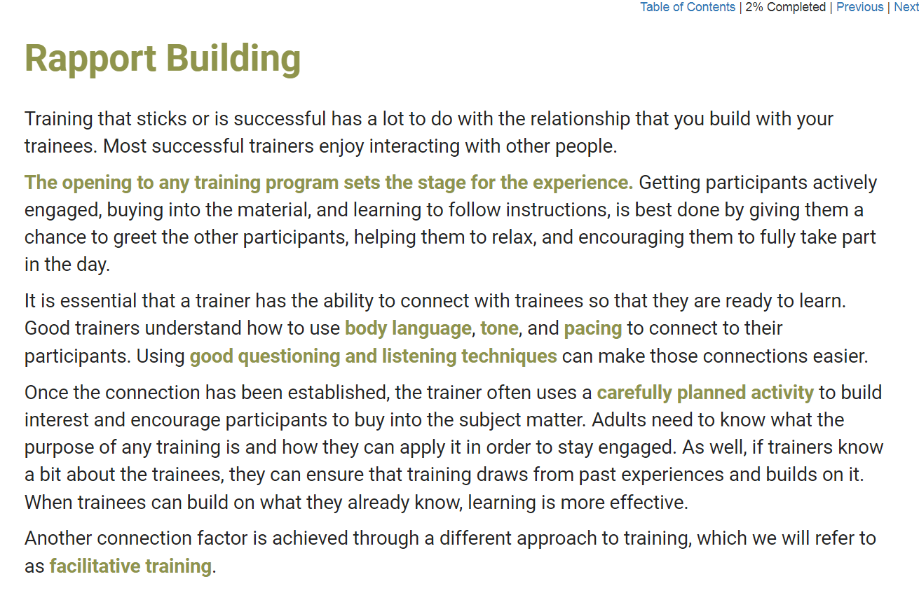Survival Skills for the New Trainer - eBSI Export Academy