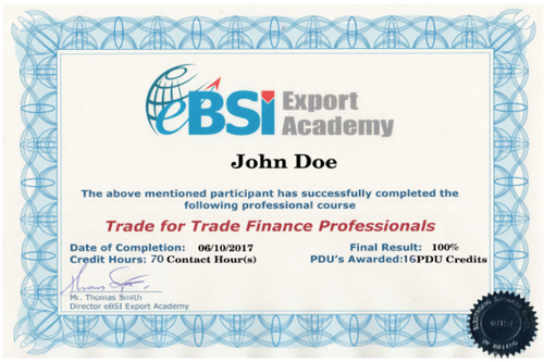 Diploma in Trade Finance - eBSI Export Academy
