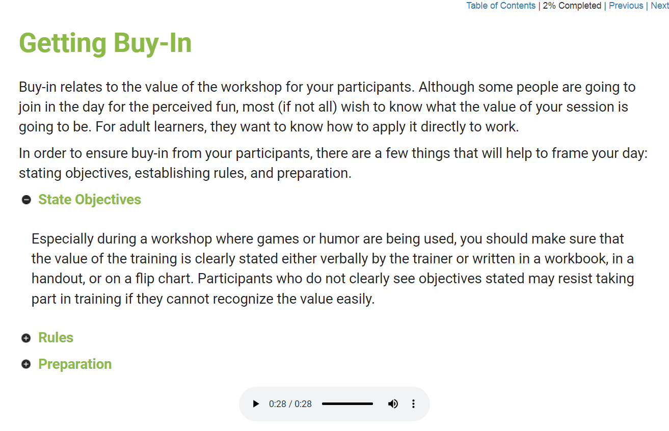 Using Activities to Make Training Fun - eBSI Export Academy