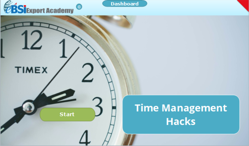 Time Management Hacks - eBSI Export Academy