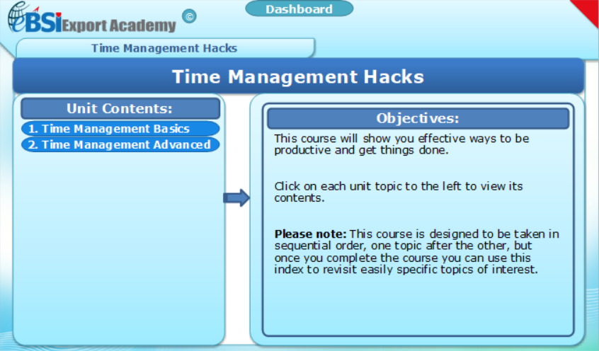 Time Management Hacks - eBSI Export Academy