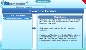 Overcome Excuses - eBSI Export Academy