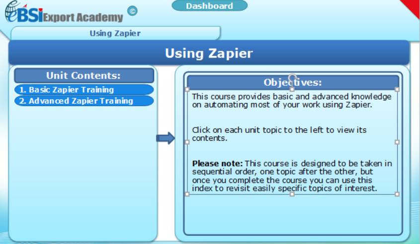 Using Zapier - eBSI Export Academy