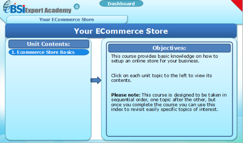 Your ECommerce Store - eBSI Export Academy