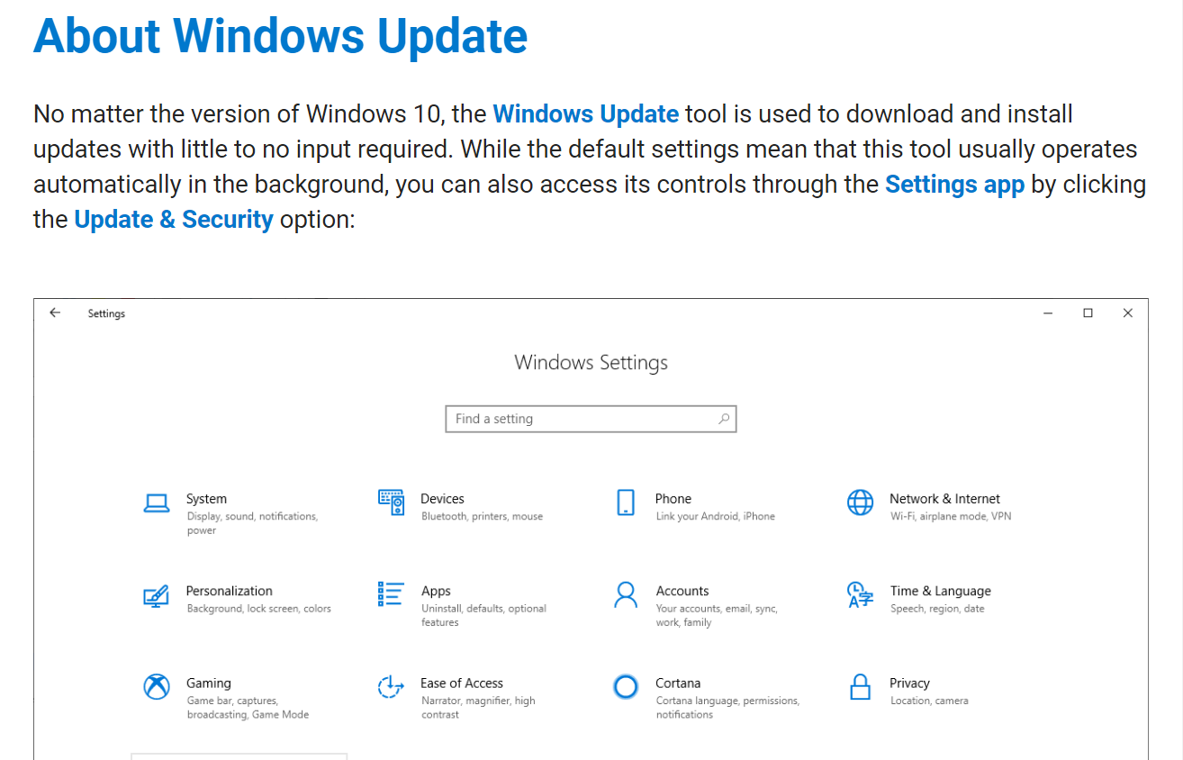 Windows 10: May 2019 Update - eBSI Export Academy