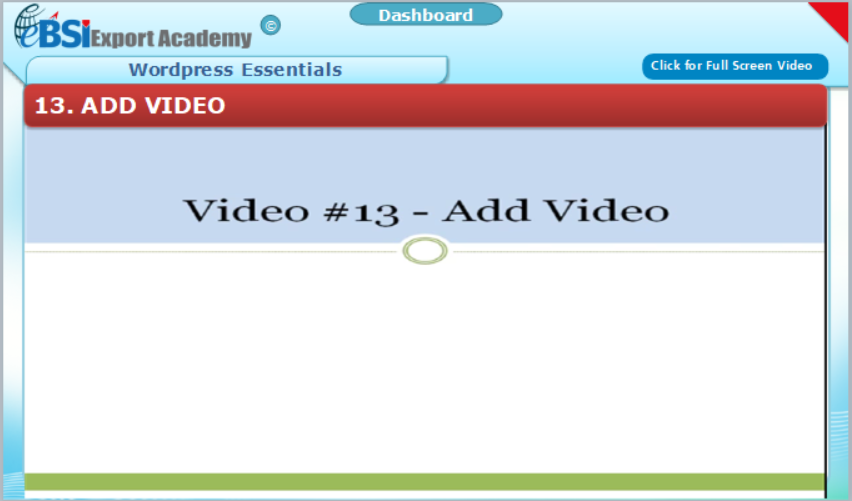 Wordpress Essentials - eBSI Export Academy