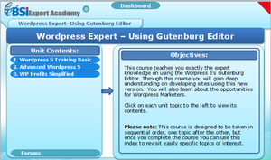 Wordpress Expert - Using the Gutenburg Editor - eBSI Export Academy