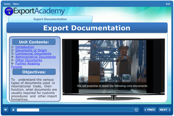 Export Documentation - eBSI Export Academy