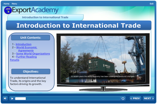 Introduction to International Trade - eBSI Export Academy