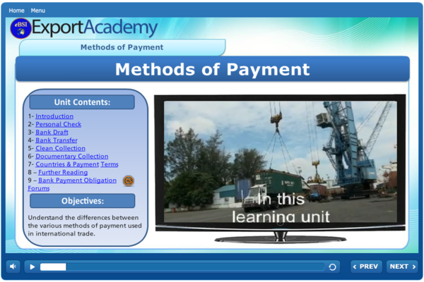 Introduction to International Trade Payments - eBSI Export Academy