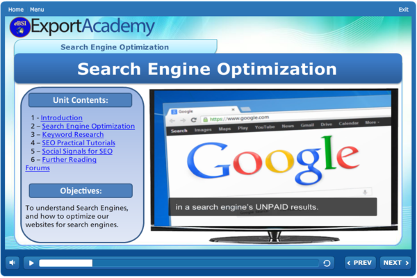 Search Engine Optimization - eBSI Export Academy